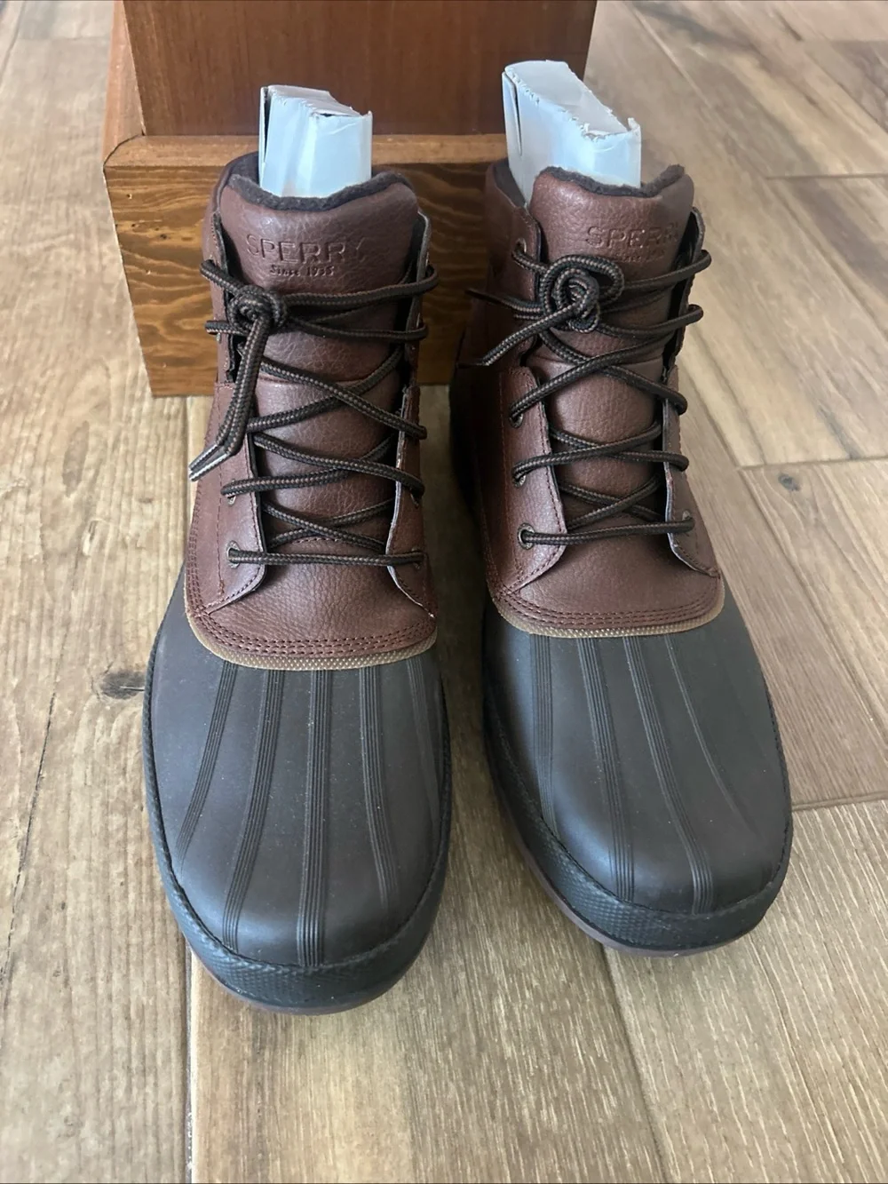 Sperry Cold Bay Chukka Brown Coffee Mens Sz 13 Waterproof Lace Up Boots NWOB